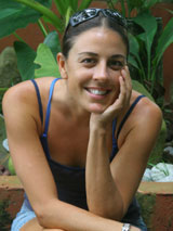 women's surf school surf instructor katie's portrait in costa rica