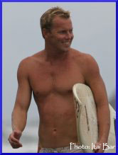 women's surf school surf instructor tom's portrait in costa rica